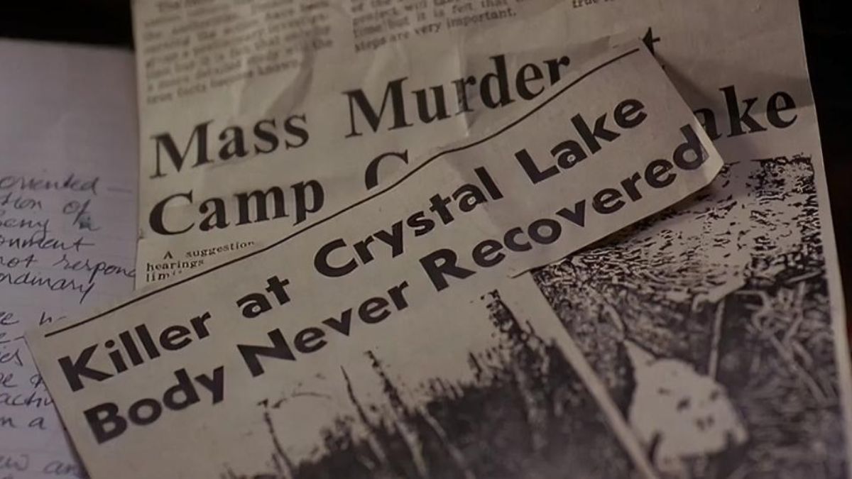 Newspaper clippings in Friday the 13th Part VII: The New Blood