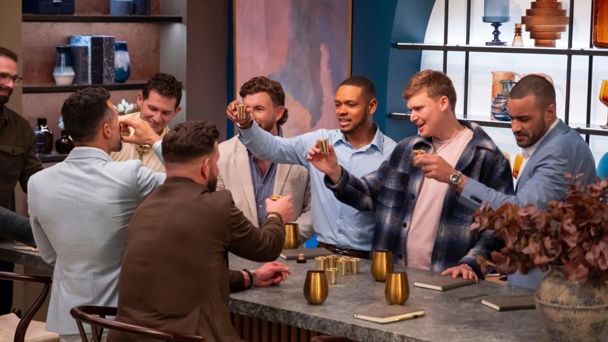 The men of Love is Blind Season 11 Episodes 1-5 share a toast