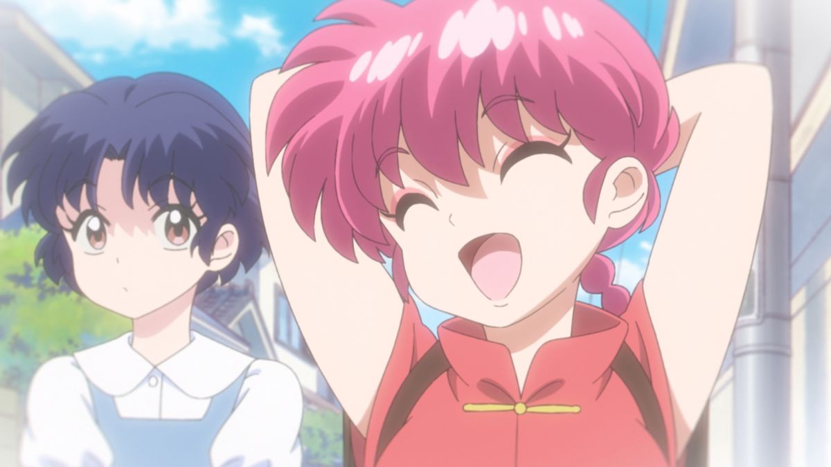 Akane walking with girl Ranma