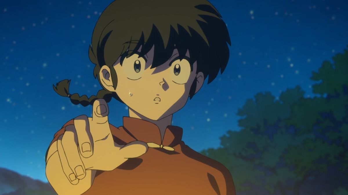 Ranma reaching out to someone off screen