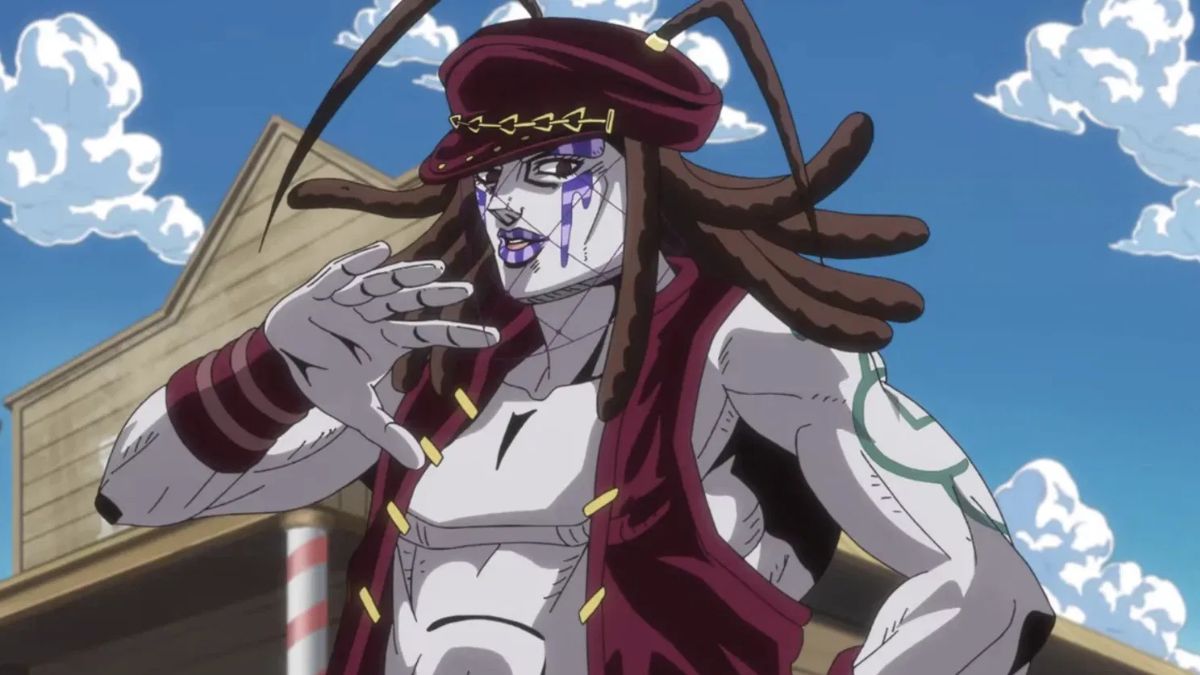 Enemy Stand user Oyecomova in Steel Ball Run: JoJo's Bizarre Adventure Episode 5