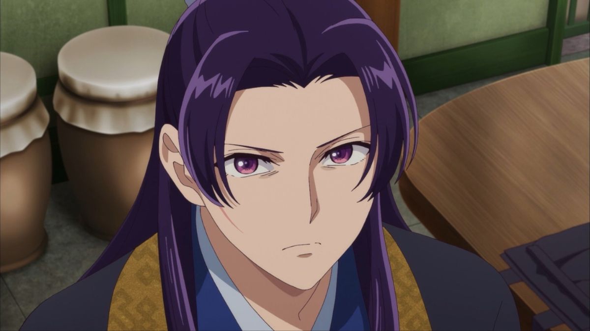 Jinshi glowers in The Apothecary Diaries Season 3 Episode 2 