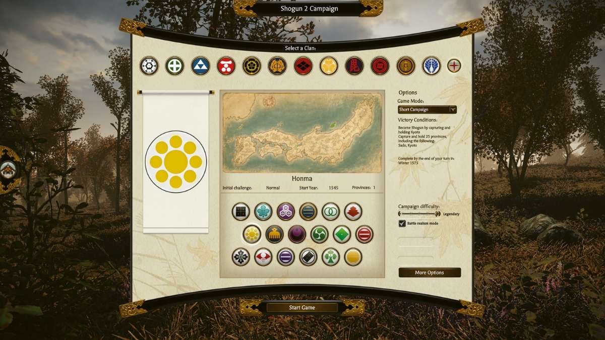 New campaign in Total War: Shogun 2 - Complete Edition