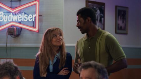 Linda Cardellini and William Catlett in Crystal Lake